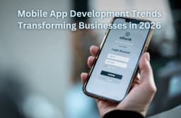 Modern mobile application development displayed across smartphone devices