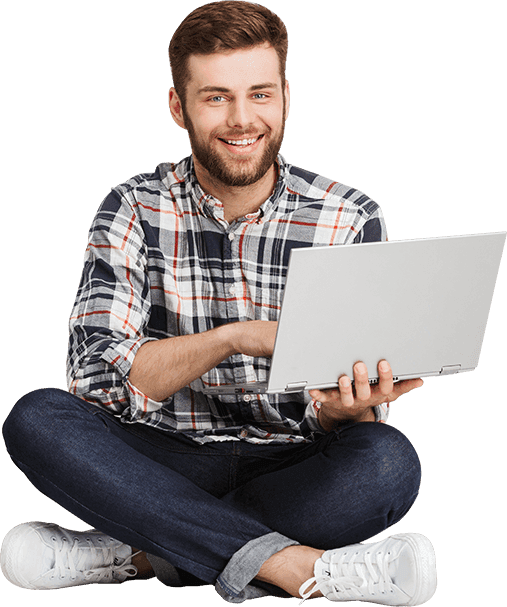 Person using laptop — VayuZon