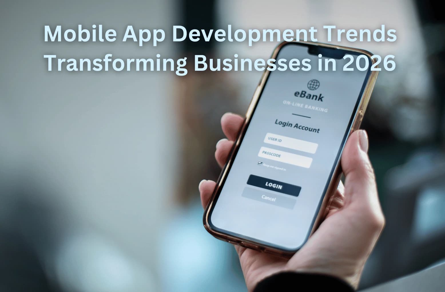 Modern mobile application development displayed across smartphone devices