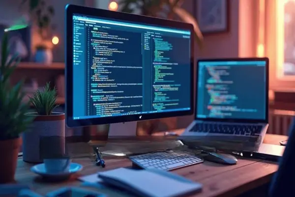High-performance website interface displayed across desktop screens